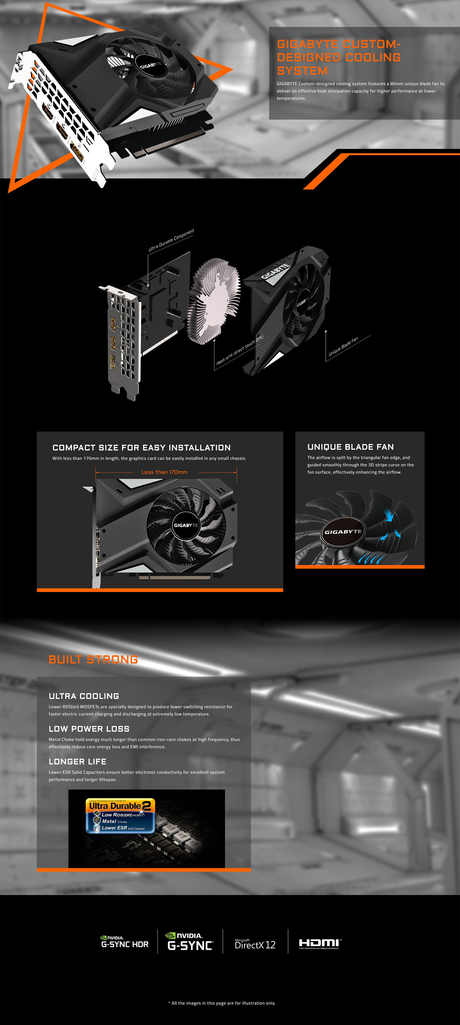 Gigabyte GeForce GTX 1650 Mini ITX 4G OC Graphics Card