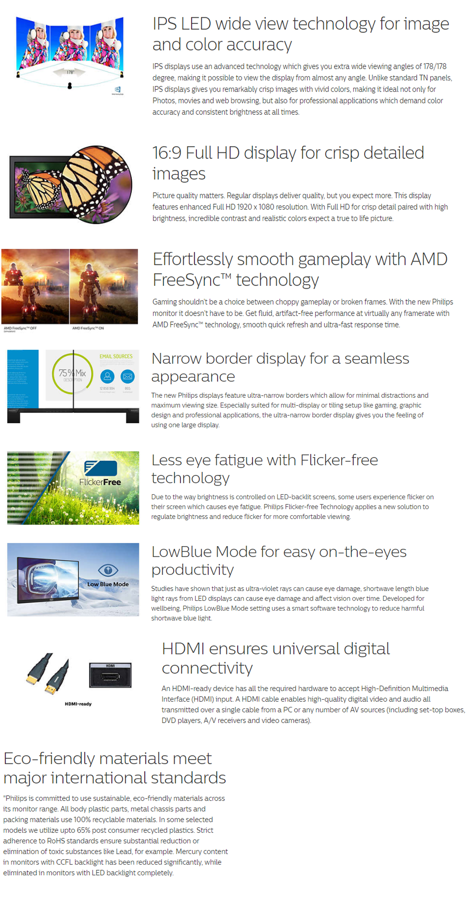 Philips 23.8in FHD IPS FreeSync Monitor (241E9)