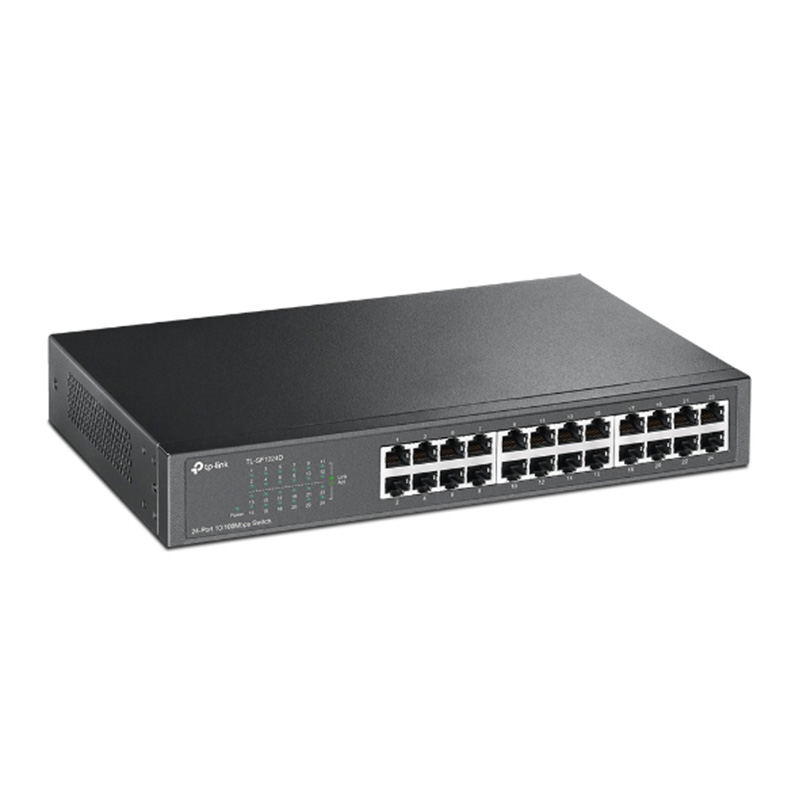 TP-Link 24 Port 10/100Mbps 1U 13in Rack Mount Switch - (TL-SF1024D)
