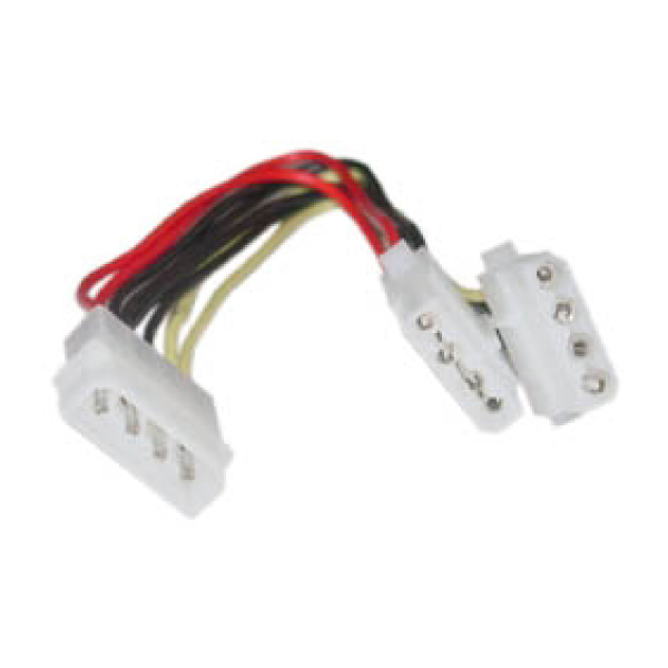 Power Splitter Cable 2x Molex Female to 1x Molex Male - 20cm