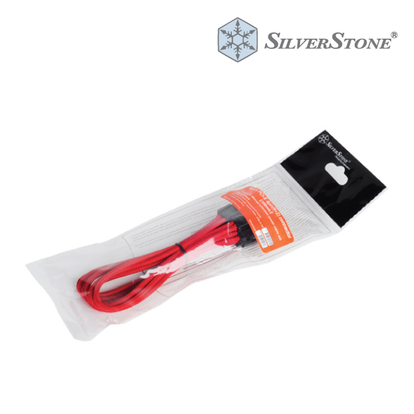 Silverstone PP07-PCIR PCIE 8 Pin to PCIE 6+2Pin Red (SST-PP07-PCIR)