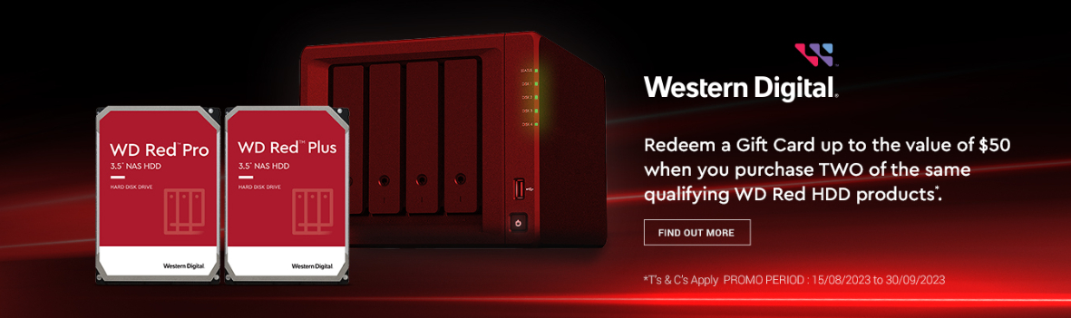Buy Two, Get Rewarded: Redeem up to $50 Gift Card with WD Red HDDs!