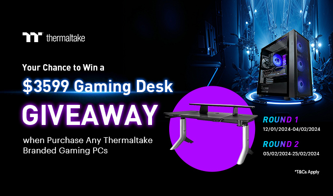 Buy ANY TT Branded Gaming Systems for Your Chance to Win an TT x Porsche Gaming Desk valued $3599 – 2 to be Won !!!