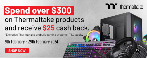 Spend over $300 on Thermaltake products and receive $25 cash back.