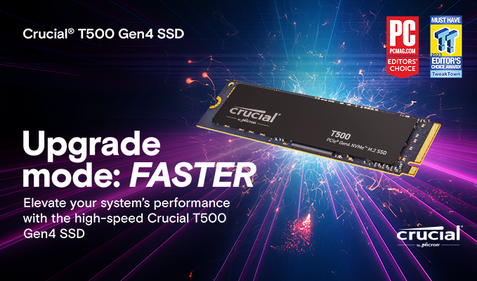 Elevate your system's performance with the high-speed Crucial SSDs