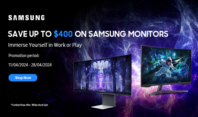 	SAVE UP TO $400 ON SAMSUNG MONITORS | Immerse Yourself in Work or Play