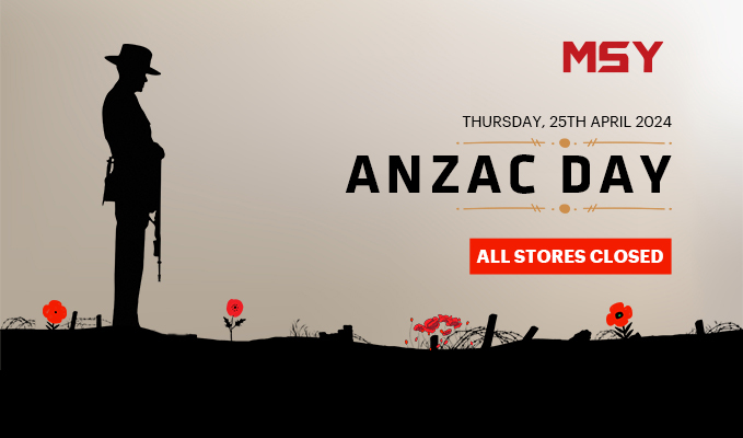 Anzac Day - 25 April - All Stores Closed