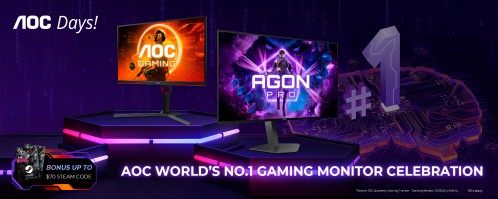 AOC 2024 World's No.1 Gaming Monitor Steam Card Promotion