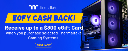 Receive Up To $300 Flexi eGift Card when you purchase selected Thermaltake Gaming Systems
