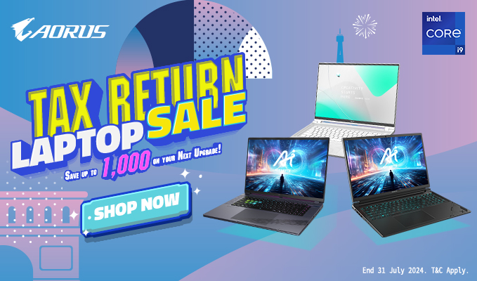 GIGABYTE Laptop Tax Return Sale - Save Up to $1000 OFF!