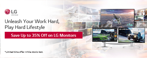 Up to 35% Off on LG Monitors - Designed for Creators, Multi-tasking & Gamers