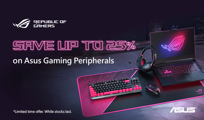 Save Up to 25% on Asus Gaming Peripheral Sale