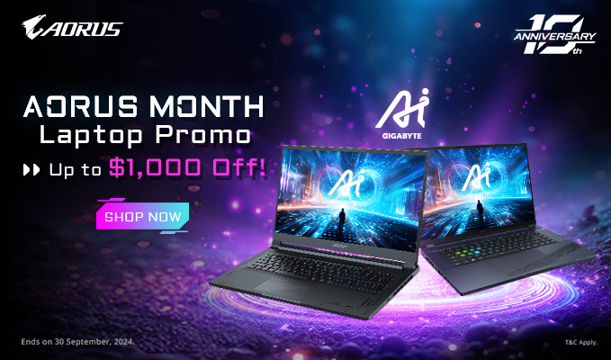 AORUS MONTH Laptop Promo | Up to $1,000 Off