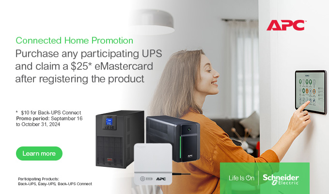 Purchase any participating UPS and claim up to a $25 eMastercard after registering the product.