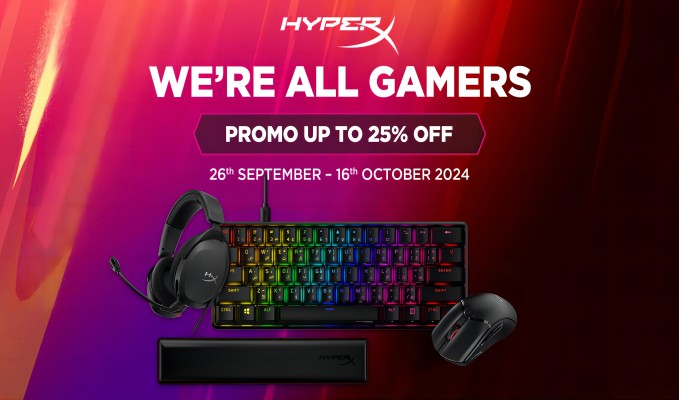 We're All Gamers – Save Up to 25% OFF HyperX Gaming Peripherals