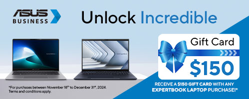 Receive a $150 Gift Card with any Expertbook Laptop Purchase!