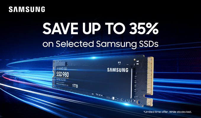 Save Up to 35% on Selected Samsung SSDs