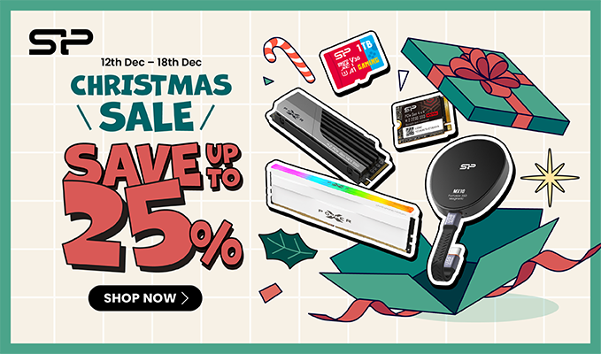 Silicon Power Xmas Sale - Save Up to 25% + Win One of FIVE $100 Steam Gift Card!