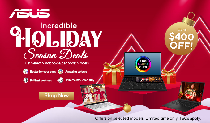 Incredible Holiday Season Deals on Select ASUS Vivobook & Zenbook Models