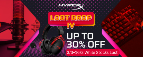 HyperX Loot Drop Promo = Up to 30% Off Gaming Peripherals