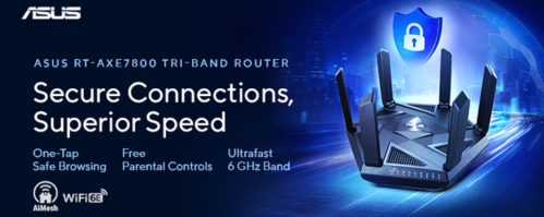 Asus AXE7800 Tri-band Router | Secure Connections, Superior Speed