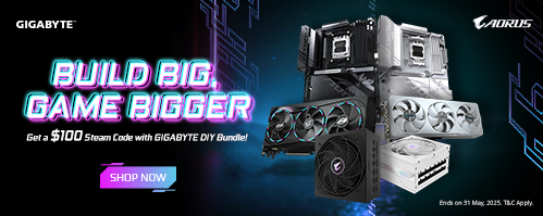 GIGABYTE DIY Bundle get $100 STEAM CODE ( 1st – 31st May 2025 )