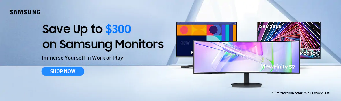 Save Up to $300 on Samsung Monitors