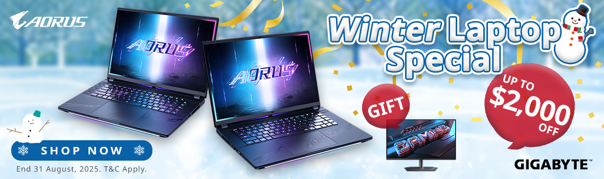 Score a MO27U2 OLED Gaming Monitor with AORUS MASTER 18/16 Laptops!