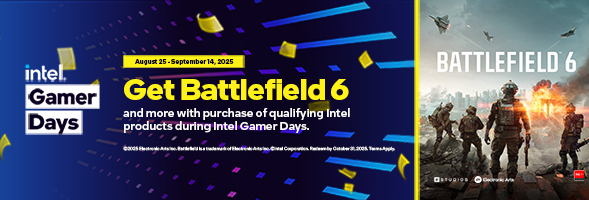 Get Battlefield 6 and more with purchase of qualifying Intel products during Intel Gamer Days