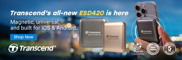 Transcend ESD420 Magnetic Portable SSD for iOS & Android