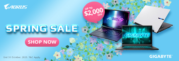 Gigabyte AORUS Laptop Oct Spring Sale 2025