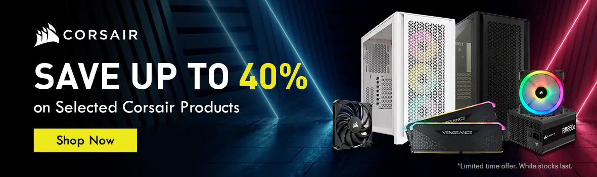 Corsair Christmas Sale 2025 | Save on PSUs, Cases, Cooling & RGB Fans
