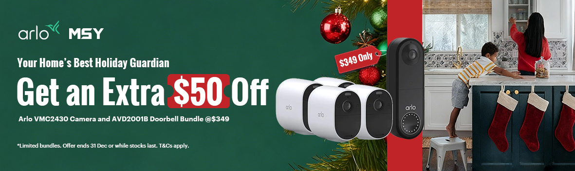 Get an Extra $50 Off Arlo VMC2430 Camera and AVD2001B Doorbell Bundle