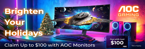 Claim Up to $100 Bonus eGift Card on Eligible AOC Monitors