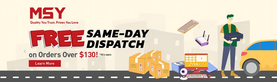 Free Same-Day Dispatch on Orders Overs $130 with 2+ Items