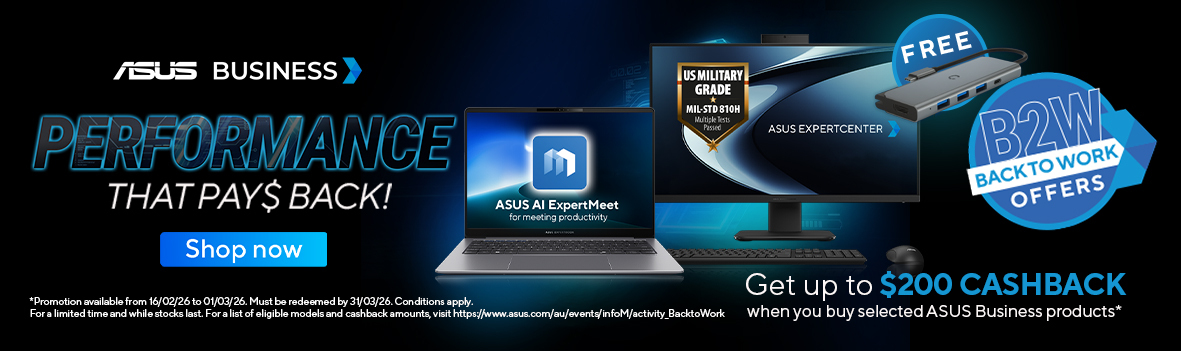 Get Up to $200 Cashback with Select ASUS ExpertBook or ExpertCenter Product
