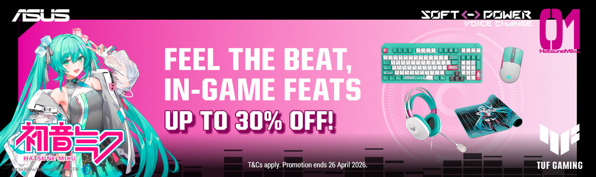 ASUS Gaming Peripherals Easter Sale | Up to 30% Off ROG, TUF & Hatsune Miku Edition Gear