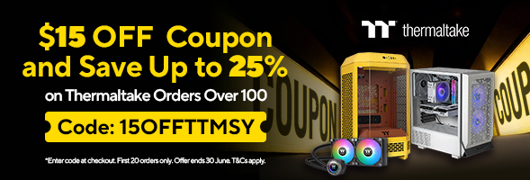 Use Code '15OFFTTMSY' to Save an Extra $15 on on Eligible Thermaltake Orders Over $100