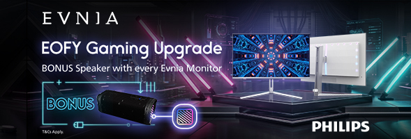 Philips Evnia EOFY Gaming Upgrade – Bonus Speaker with Eligible Monitors