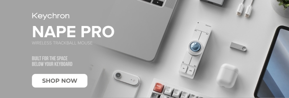 Keychron Nape Pro Wireless Trackball Mouse | Compact Programmable Trackball