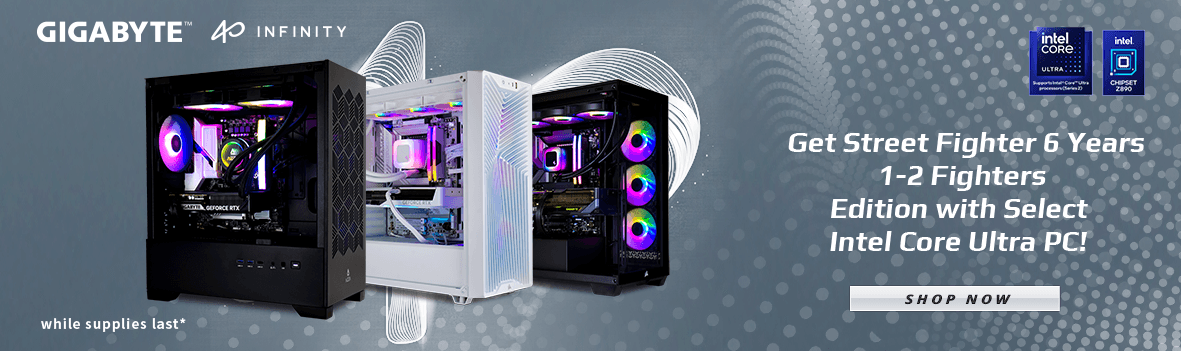 Get Street Fighter 6 Years 1‑2 Fighters Edition with Select GIGABYTE x Intel Core Ultra PC!