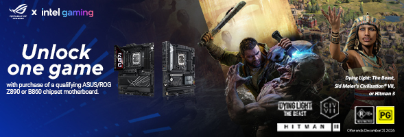 ASUS x Intel Motherboard Game Bundle | Redeem 1 Game with Eligible Z890 & B860 Motherboards