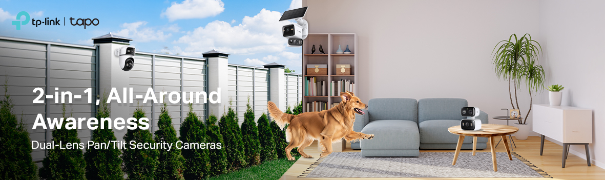 TP-Link Tapo Dual-Lens Security Cameras | 2-in-1 All-Around Awareness