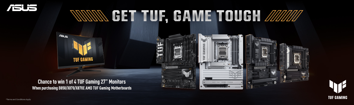 Chance to Win 1 of 4 TUF Gaming 27 Monitors with Select ASUS Gaming Motherboards