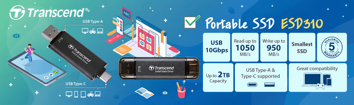 Refresh Your Setup with Transcend SSDs, Memory, USB Drives & More