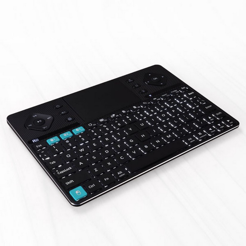 Rii K16 Wireless Keyboard 2.4G BT w Mouse Trackpad Rechargeable