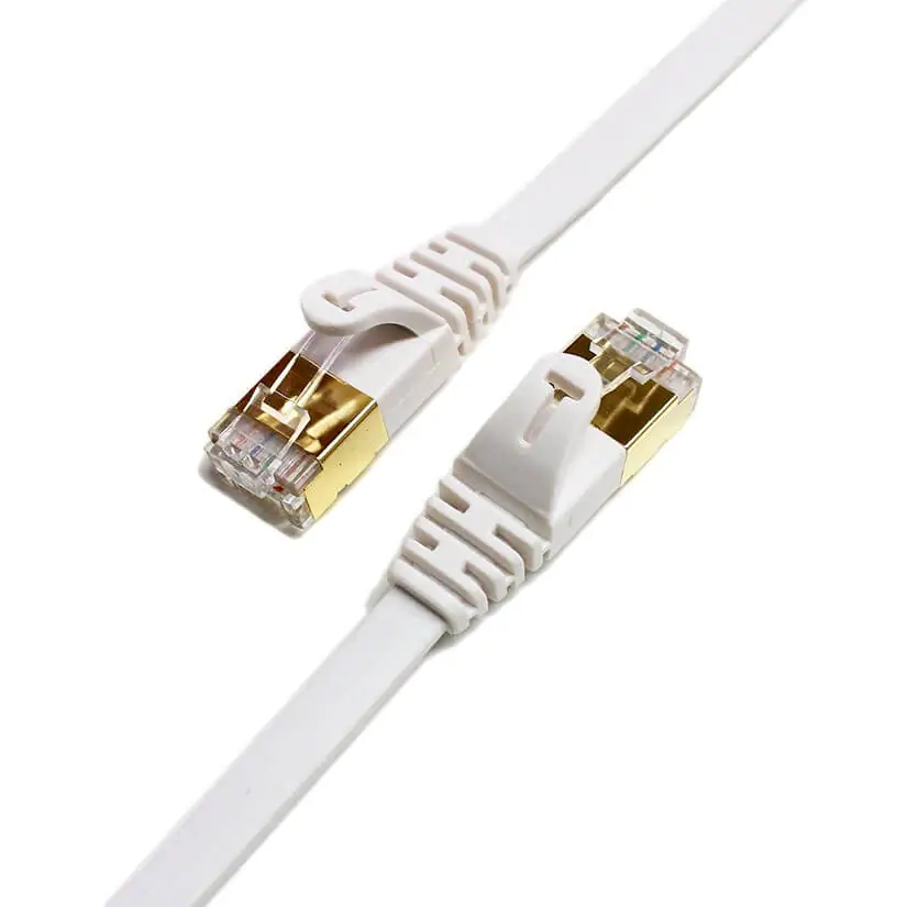 CABLE RJ45 EDIMAX 2M 10GbE Shielded CAT7 Flat Network WHITE