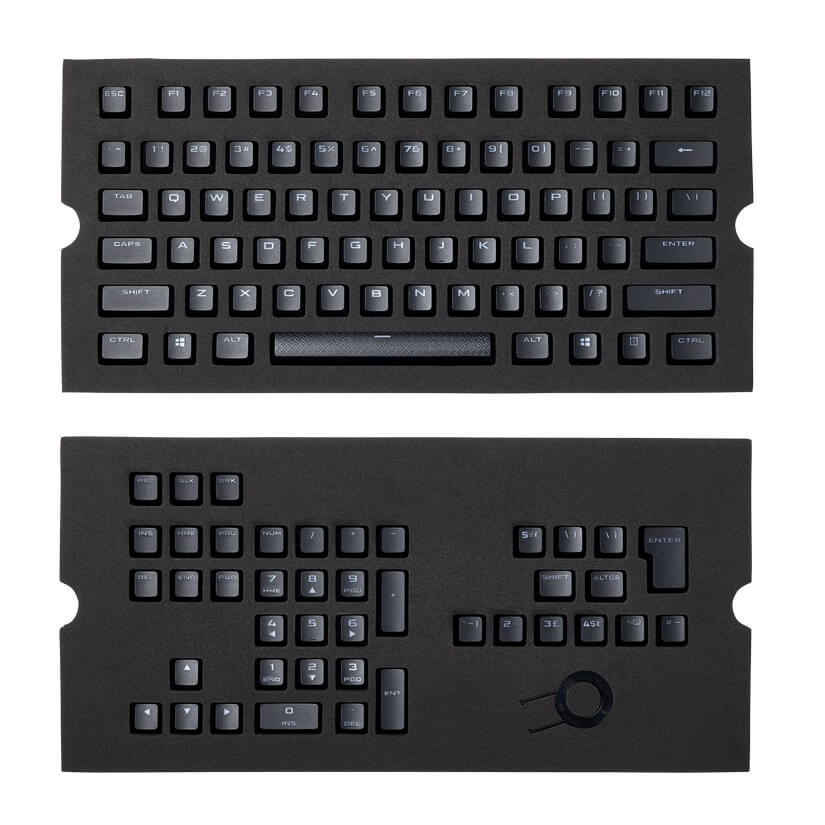 Corsair Gaming PBT Double-Shot Keycaps Full 104/105 Keyset - Black (CH-9000235-WW)