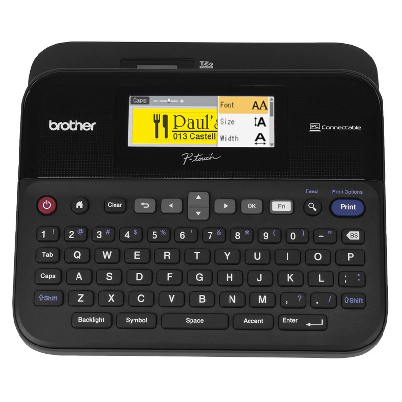Brother PT-D600 PC Connectable Portable P Touch Labeller Color Display