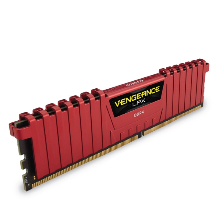 Corsair Vengeance LPX 8GB (1x8GB) C16 2666MHz DDR4 DRAM - Red (CMK8GX4M1A2666C16R)